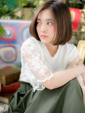 カバーヘア ブリス 川口(COVER HAIR bliss) 大人かわいい小顔グレーベージュ前下がりボブh4川口20代30代40代