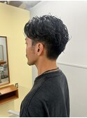 20代30代40代 艶感ウェットパーマ×フェードマッシュ