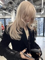 ペレ アネックス 大阪梅田茶屋町店(PELE ANNEX)&nbsp;ミディアムヘア/デザインカラー/フェイスフレーミング/梅田