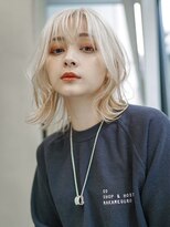 ギークス(GEEKS)&nbsp;【GEEKS渋谷】ハッシュカット/ウルフ/ホワイトブリーチ/冬カラー