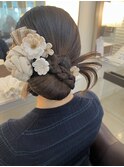 成人式　卒業式　ヘアアレンジ　ヘアセット　カチモリヘア