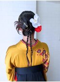 卒業式袴着付けヘアセット☆カチモリリボンスタイル☆追加料金有