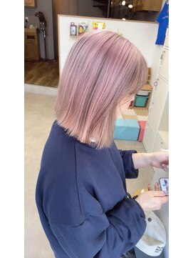 オリビアヘアー(OLIVIA HAIR) ハイトーンピンク×ブラウンデザイン×最高級ケア