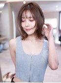 20代30代大人ガーリーレイヤーボブ/顔周り似合わせカット
