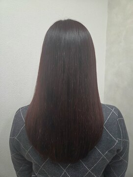 テーラヘアー 土気あすみが丘店(TELA HAIR) ピンクブラウン×ワンレンロング