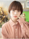ショートボブ/小顔ショート/ミルクブラウン/ラテブラウン/20代g