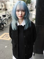 クペウイビ 心斎橋(cope'u yive)&nbsp;水色/ダブルカラー/ケアブリーチ/ブロンド/心斎橋
