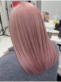 ピンクベージュ×ピンク