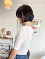 コース(CORS)&nbsp;ミニボブ タッセルボブ 黒髪前髪あり 切りっぱなし ストレート