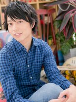 カバーヘア ブリス 川口(COVER HAIR bliss)&nbsp;ダークアッシュかき上げ前髪ボブウルフm1川口10代20代30代