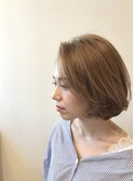 大人かわいい/ペールベージュ/お手入れ簡単ゆるふわボブ☆