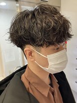 無造作パーマツイストスパイラルパーマツーブロック波巻きパーマ