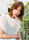 韓国風切りっぱなしボブ
