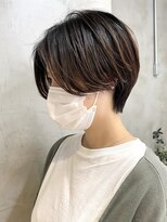 エリマ 調布(elima)&nbsp;ハンサムショートボブ切りっぱなし前下がりミニボブ前髪なし調布