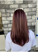イメチェン/似合わせカット/フルバング/レッドブラウン/柏