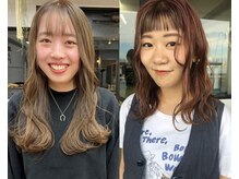 話題のブリーチなしダブルカラーでダメージさせず明るいヘアに◎