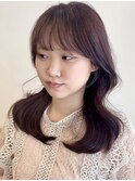 顔まわり/レイヤーカット/韓国/ロングヘア/ベージュ
