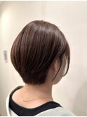 ショートボブ/ショート/マットカラー/マットグレージュ