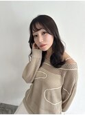 韓国風小顔レイヤーカット/シースルーバング/アッシュベージュ