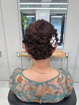 バルベストーキョーサウス(BARBES TOKYO SOUTH) ボブヘアのアップアレンジ【清板】