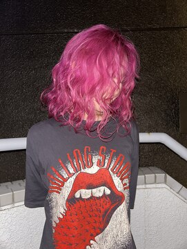 イエナ 渋谷(IENA) ショッキングピンクボブピンクケアブリーチブリーチカラー