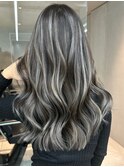 韓国ヘアーハッシュカットレイヤーカットハイライトカラー