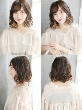 ラピス 銀座 blue店(Lapis) 《30代～大人透明感》白髪ぼかしハイライト＋艶カラー[銀座]