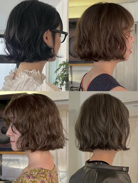 アンプラグド(unplugged) ニュアンスボブパーマブードルパーマフェザーパーマ前髪パーマ