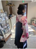 袴着付け、ヘアアレンジ