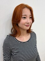 ヘアーアンドエステ ハラダ 滝ノ水店(Hair&Esthe Harada) ブリーチカラー/オレンジカラー/ミディアムレイヤー