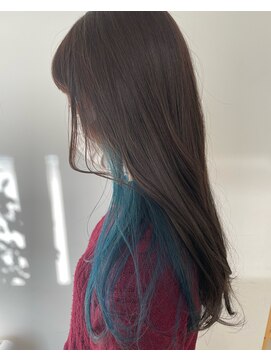 ソラ ヘアーメイク(SORA HAIR MAKE) インナーカラーグレージュ×ブルー