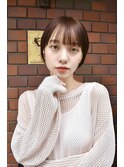 大人可愛いひし形ハンサムショートボブ前下がり