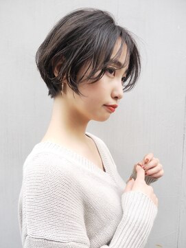 モリオ フロム ロンドン サッポロファクトリー店(morio FROM LONDON) 【morio】札幌人気ショート　大人かわいい黒髪丸みショートボブ
