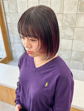 トゥコ(tuco) インナーカラー　カシスカラーピンクベージュ　フェイスレイヤー