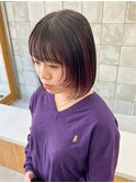 インナーカラー カシスカラーピンクベージュ フェイスレイヤー