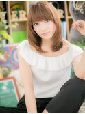 艶カラーアシンメトリー小顔ミディアムボブc5上尾20代30代40代