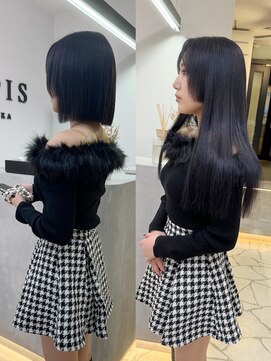 ラピス 福岡天神店(Lapis) 担当原島_【@yupachi_hair】シールエクステ80～90枚