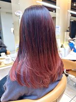 クオリス 上板橋店(QUALIS)&nbsp;レディースバレイヤージュカラーグラデーションレッド