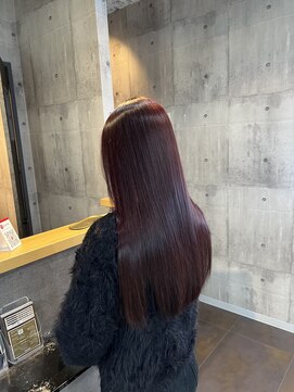 トゥルークリエイション 渋谷(True Creation SHIBUYA) 韓国ヘアカラーワインレッド