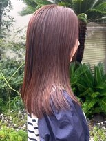 ナカオコアフュール(NAKAO COIFFURE)&nbsp;ストレート　マロンベージュ　ワンレン　ぱつっとセミロング
