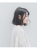 【ボブスタイル】切りっぱなしボブ＿ふわっとパーマ
