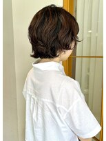 ヘアーズルネッタアベノ(HAIR'S Lunetta abeno) ボブウルフ×ニュアンスパーマ【HAIR'S Lunetta 井上】