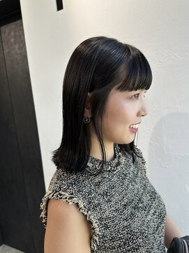 ザザアオヤマ(ZA/ZA AOYAMA) 切りっぱなしロブ/ぱつっとロブ/艶カラー