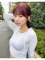 ノラ ヘアーサロン(NORA HAIR SALON)&nbsp;ナチュラル小顔前髪あり後れ毛サイドバング結べるボブくびれヘア