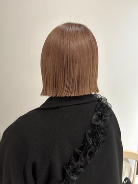 ヨーク(YOKE) 【YOKE】きりっぱなしボブ/ハイトーンボブ/ピンクベージュ