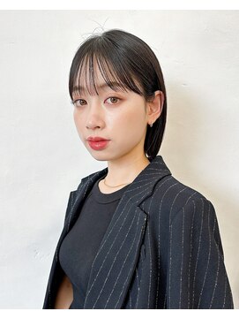 ガーデントウキョウ(GARDEN Tokyo) ボブ/切りっぱなしボブ/小顔ヘア/暗髪/艶髪/シースルーバング
