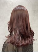 アプリコットオレンジくびれヘアハイライトカラー熊本