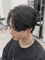 コンマ(,) 【メンズ王道】黒髪センターパートマッシュ