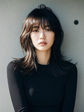 ショートボブシースルーマッシュウルフカットショートヘアボブ