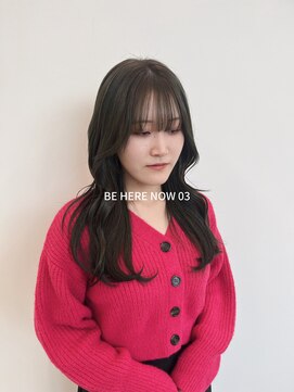 ビーヒアナウ N゜03 金沢駅西店(BE HERE NOW) 【韓国ヘア/レイヤーカット/オリーブグレージュ】